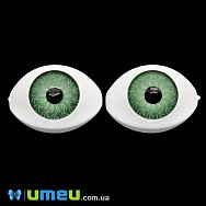 Глазки клеевые для кукол, 22,5х16 мм, Зеленые, 1 пара (DIF-049681)