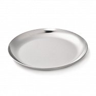 Декоративная тарелка из нержавеющей стали Круглая, 100х10 мм, Темное серебро, 1 шт (UPK-051975)