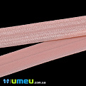 Трикотажна бейка, 15 мм, Рожева, 1 м (LEN-039479)