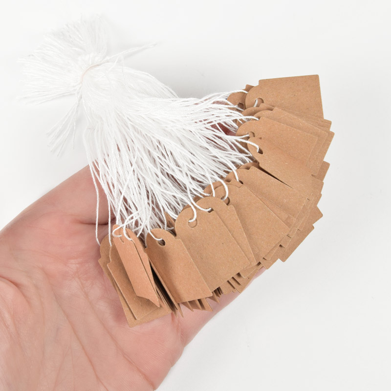 Бирки для подарков, 25х15 мм, Крафт (UPK-056261)