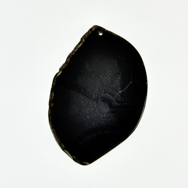 Зріз Агату, Чорний, 68х46 мм (POD-020212)