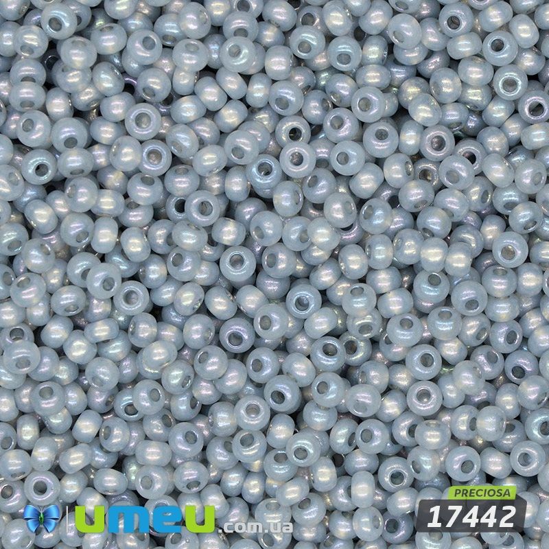 Бісер чеський №792/17442, Сірий АВ, 10/0 (BIS-043901)