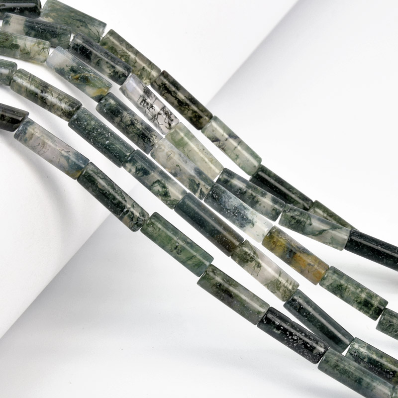 Бусины Агат моховый, Натур. камень, 13-14 мм, Боченок (BUS-058156)