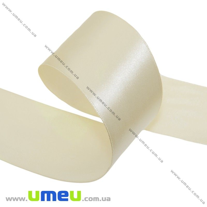 Атласная лента, 50 мм, Бежевая (LEN-009741)