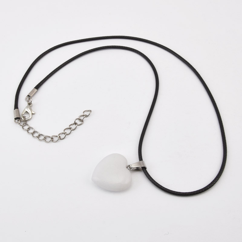 Підвіска на шнурку, Натур. камінь Нефрит білий (POD-058247)