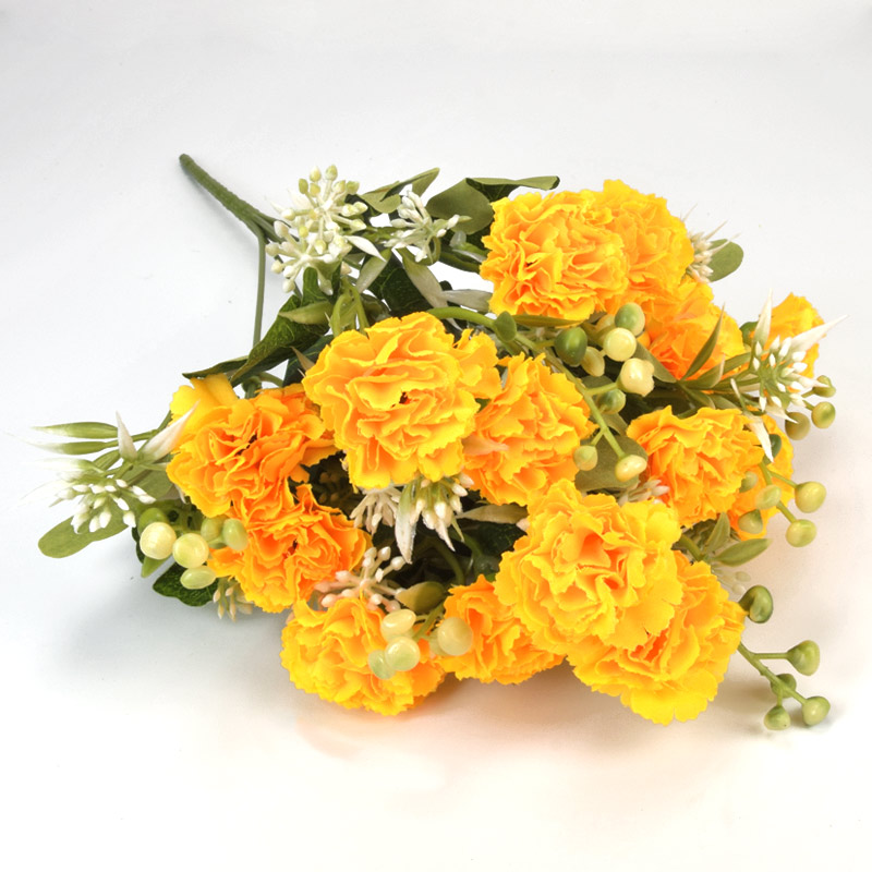 Букет гвоздики, 40 см, Желтый (DIF-057651)