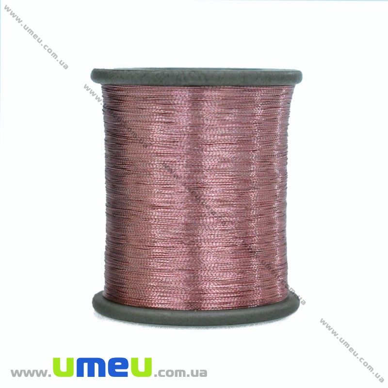 Нить металлизированная 0,1 мм, Розовая (чайная роза) (KNT-028186)