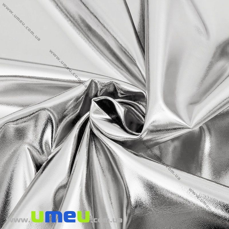 Штучна шкіра Металік 0,5 мм, Срібляста, 20х27 см (LTH-036889)