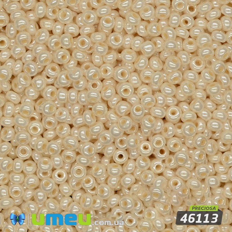 Бісер чеський 11/0, №46113, Молочний, Перламутровий (BIS-028439)