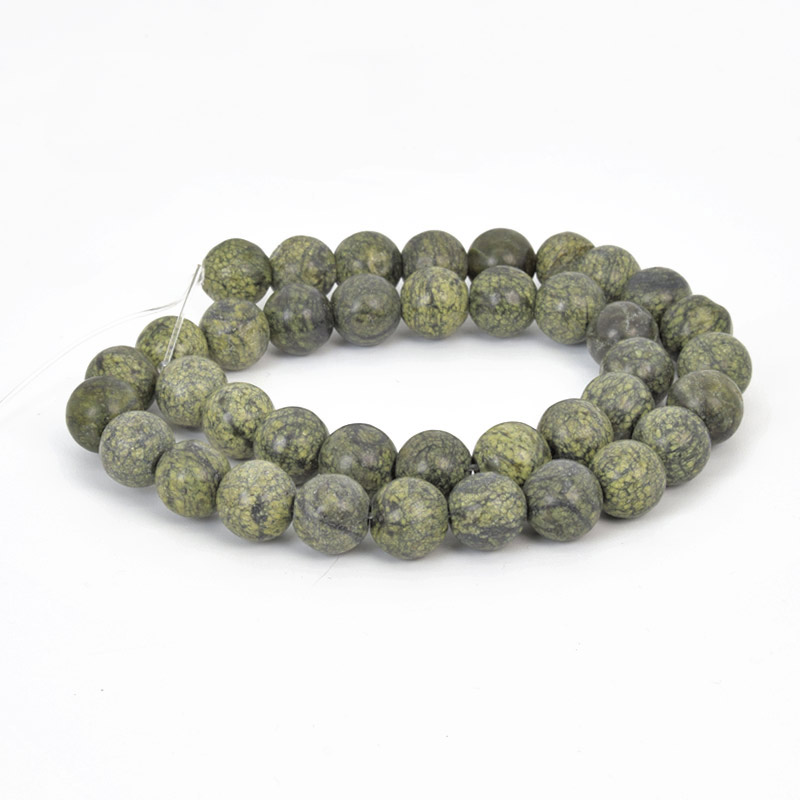Намистини Серпентин, Натур. камінь, 11 мм, Круглі (BUS-057997)