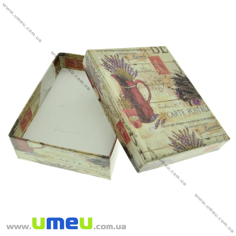 Подарочная коробочка Прямоугольная с рисунком, 9х7х3 см, Бежевая (UPK-023161)