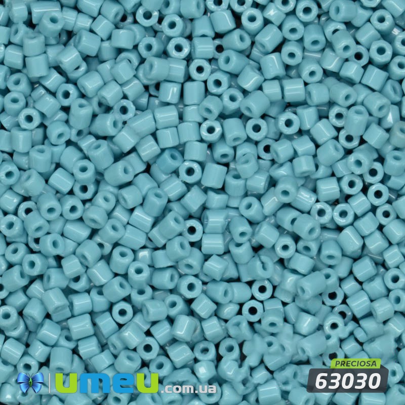 Бісер чеський Рубка 10/0, №63030, Блакитний натуральний (BIS-018316)