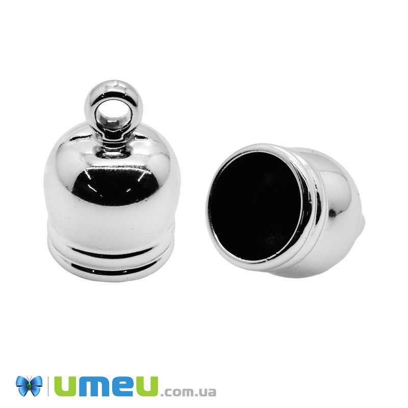 Ковпачок пластиковий, 17,5 х12,5 мм, Темне срібло (OBN-006901)