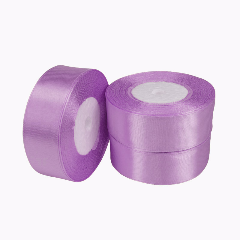 Атласна стрічка, 25 мм, Бузкова (LEN-056766)