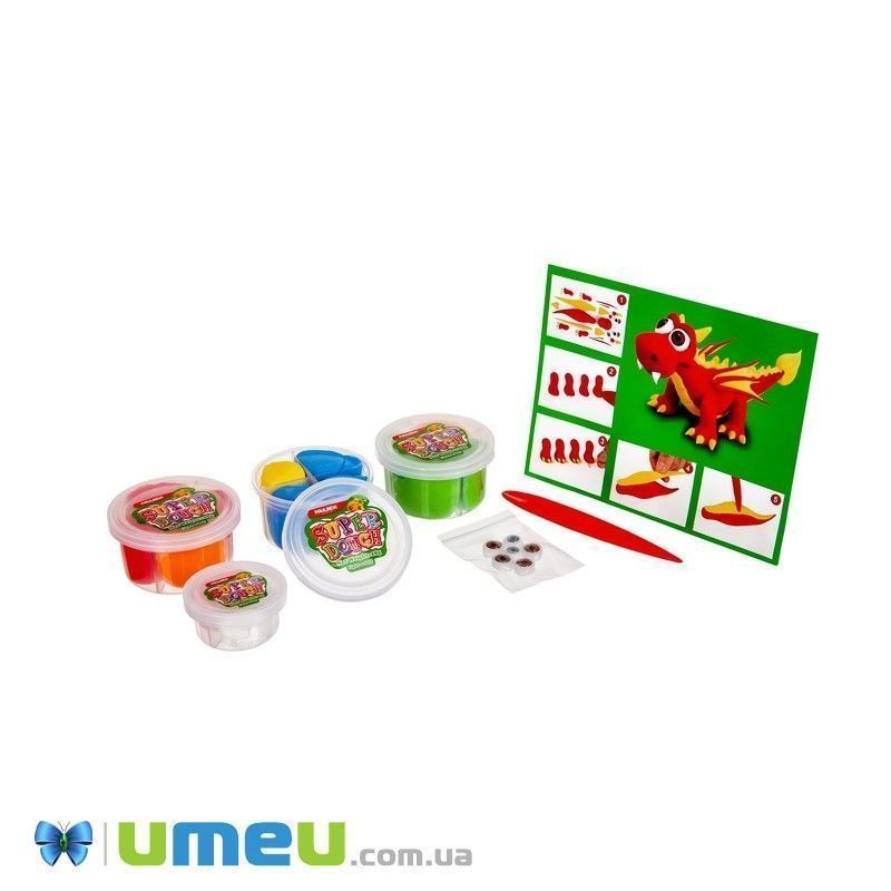 Маса для ліплення Paulinda Super Dough Cool Dragon Дракони 3 в 1 (DIF-043547)