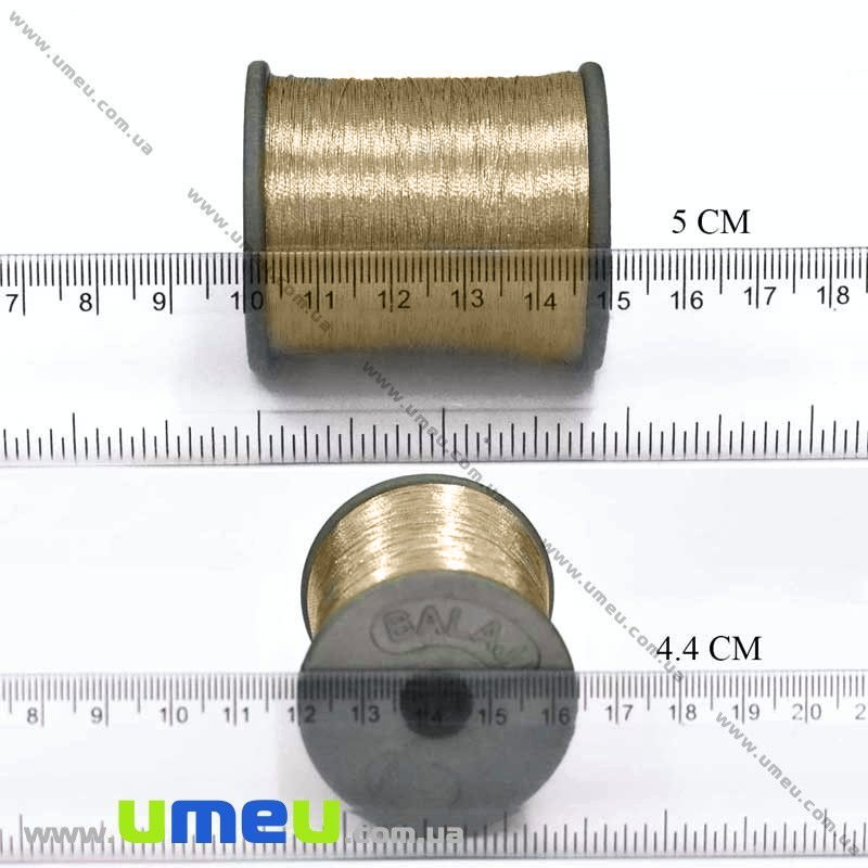 Нить металлизированная 0,1 мм, Золотистая (KNT-028175)