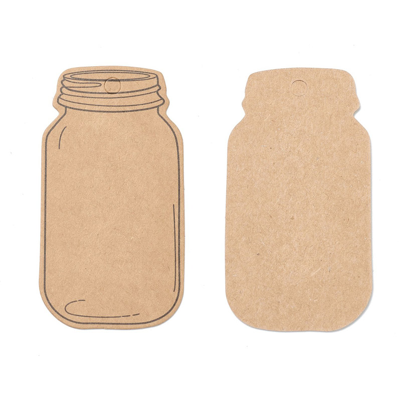 Бирки для подарков, Банка, 65х35 мм, Крафт (UPK-056650)