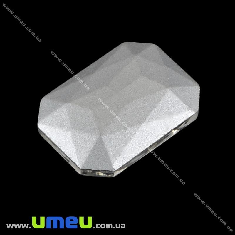 Риволи стеклянный, Прямоугольный граненый, 18х13 мм, Шампань (KAB-032989)