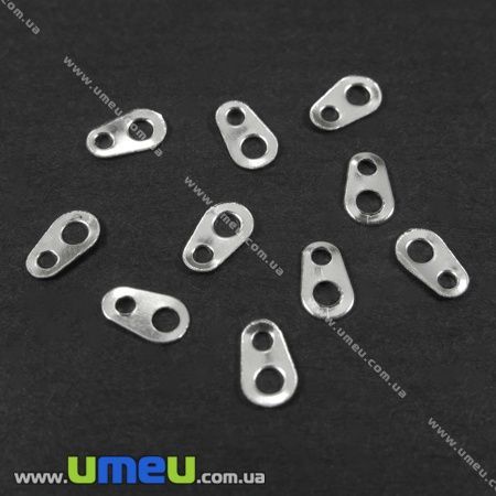 Конектори, Світле срібло, 7х4 мм (OBN-001491)