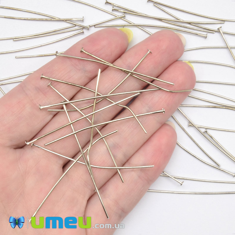 Гвоздики, Темное серебро, 4,5 см, 0,7 мм (PIN-018177)