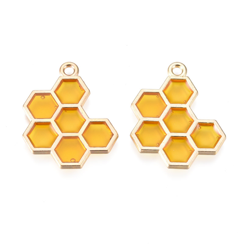 Підвіска метал. Соти, 21х17 мм, Світле золото (POD-043593)