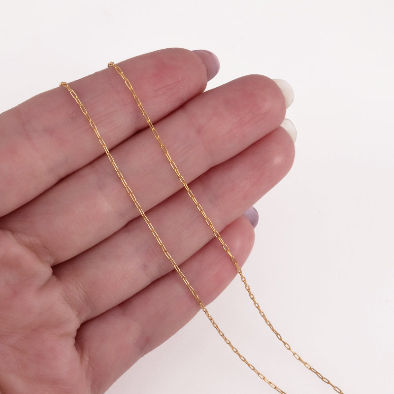 Ланцюг з нержавіючої сталі, 1 мм, Золото(ZEP-055318)