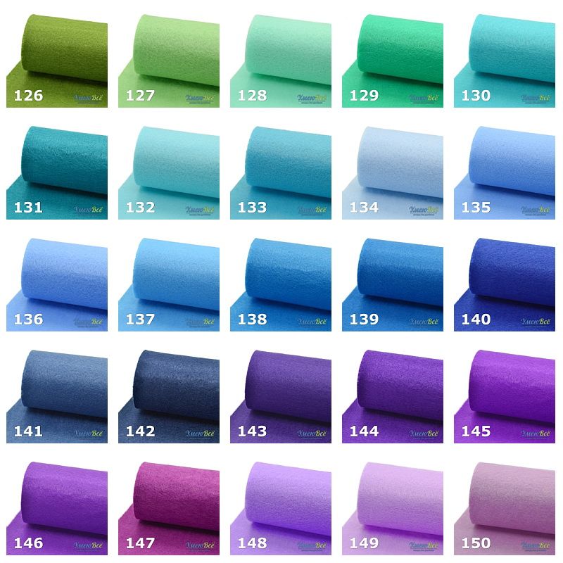 Фетр 1 мм, 30х30 см, 132 Голубой бледный (FLT-011304)