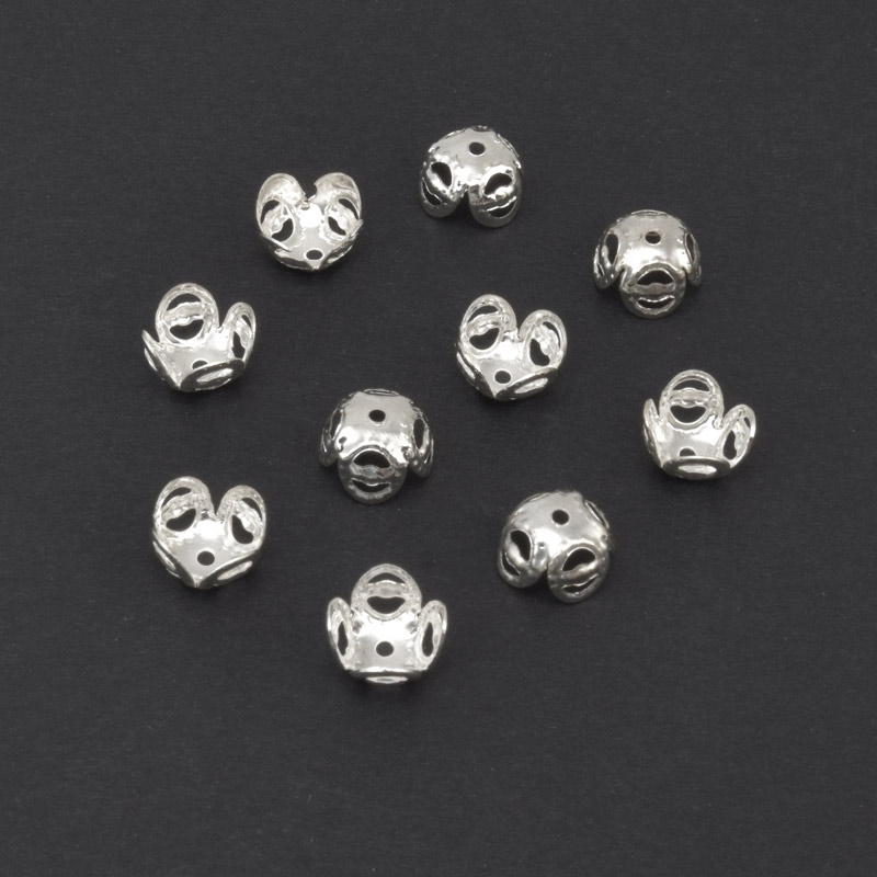 Обіймачі, Світле срібло, 8х5 мм (OBN-020338)