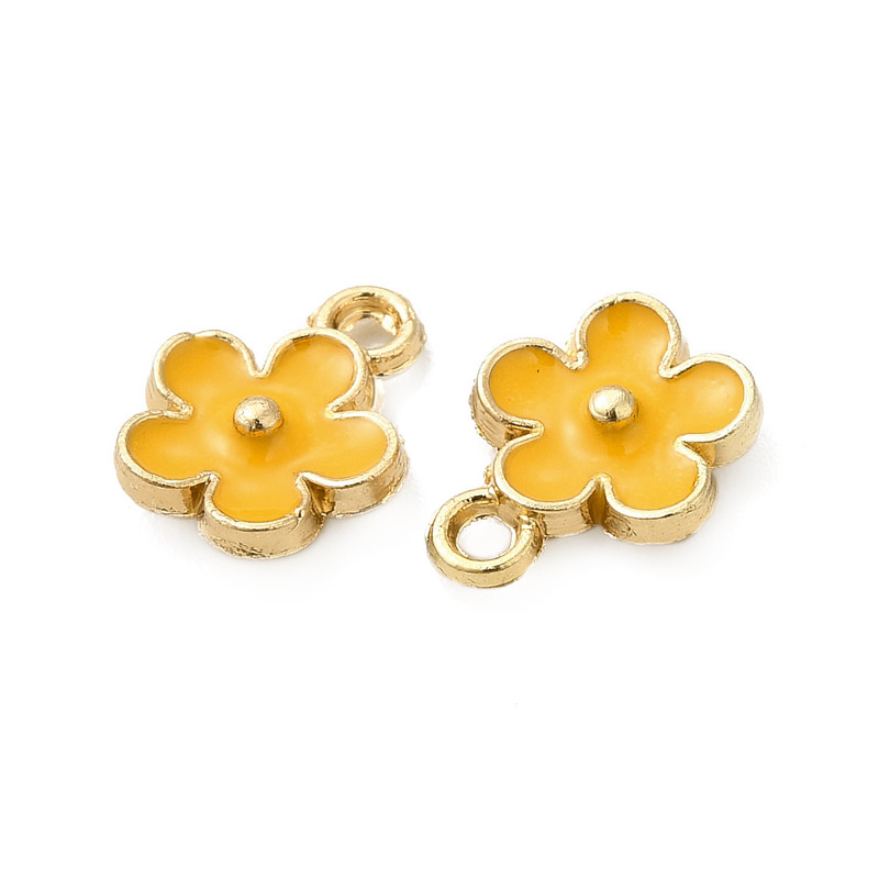 Подвеска метал. Цветочек желтый, 10х8 мм, Золото (POD-053811)