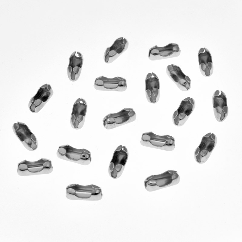 Застёжки для цепи с шариками, Темное серебро, 10 мм (ZAM-049142)