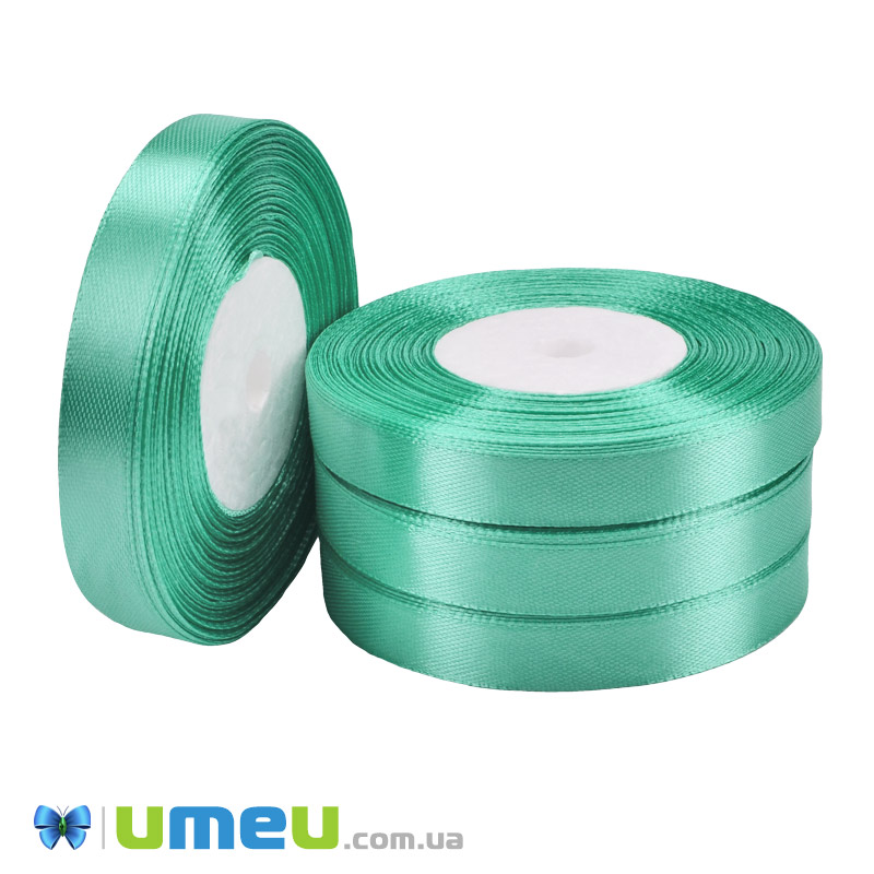 Атласна стрічка, 12 мм, Бірюзова (LEN-051010)