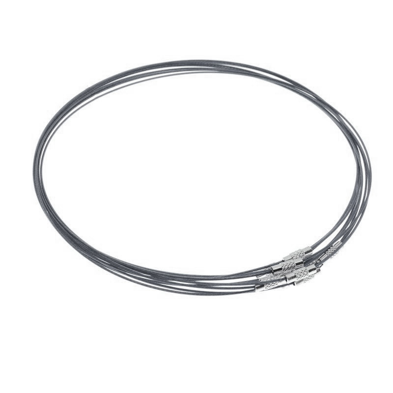 Основа для колье Чокер, Серая, 44 см (OSN-000647)