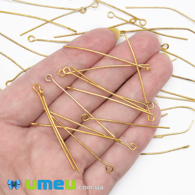 Булавки, Золото, 4,0 см, 0,7 мм (PIN-000277)