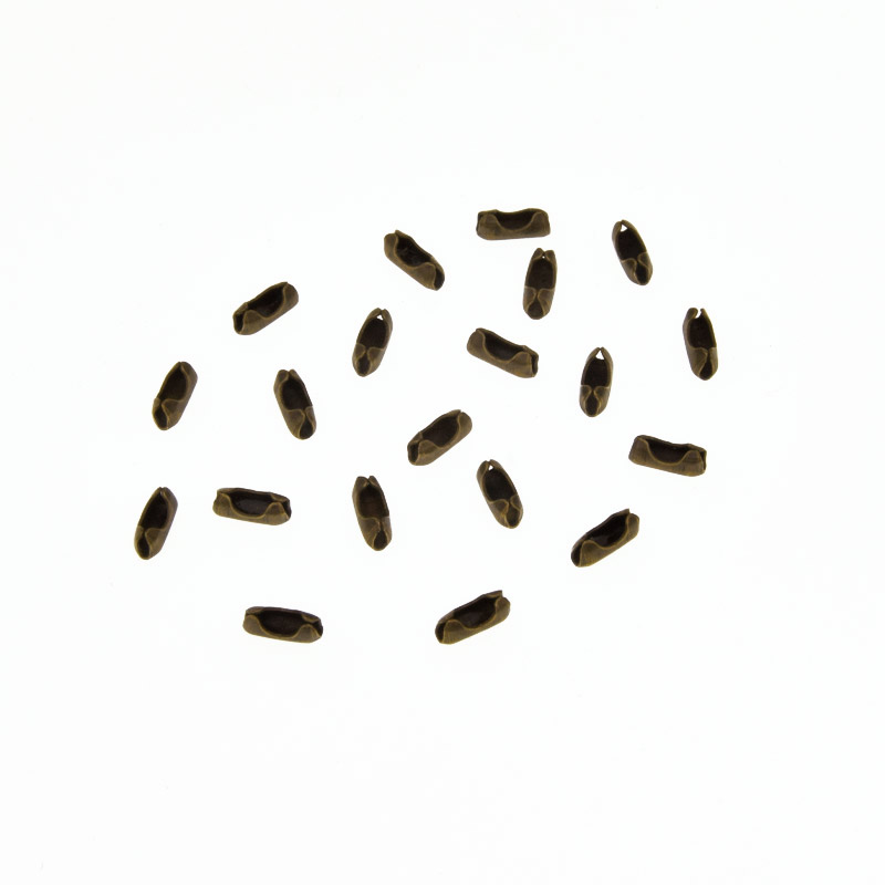 Застёжки для цепи с шариками, Античная бронза, 5 мм (ZAM-009104)