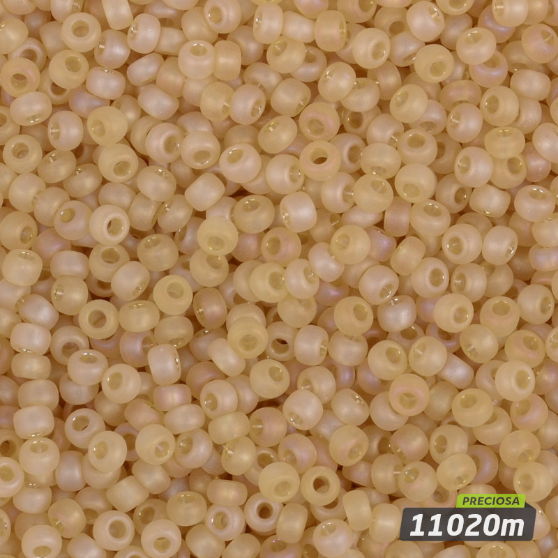 Бісер чеський №742m/11020, Помаранчевий, Матовий райдужний, 10/0 (BIS-055702)