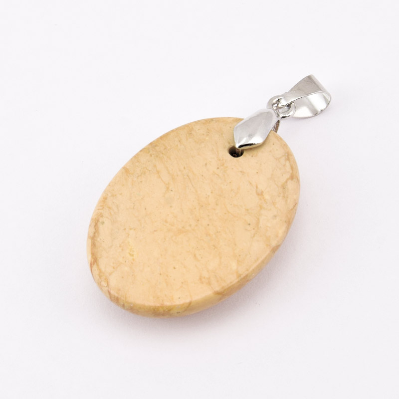 Подвеска Овал, Натур. камень Мукаит, 30х22 мм (POD-058732)