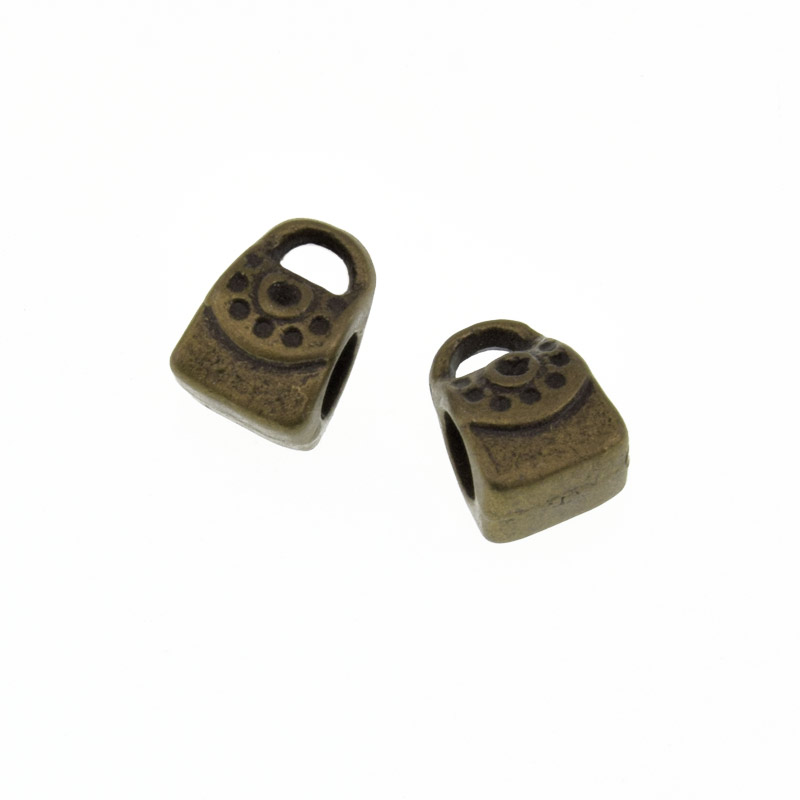 Бусины мет. Сумочка, 11х9х7 мм, Античная бронза (BUS-004240)