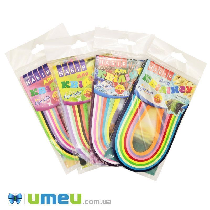 Набір паперу для квілінгу 5 мм, 9 кольорів, 270 смужок (DIF-044403)