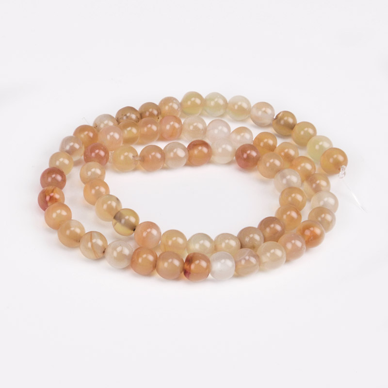 Бусины Агат красный, Натур. камень, 6,5 мм, Круглые (BUS-051717)