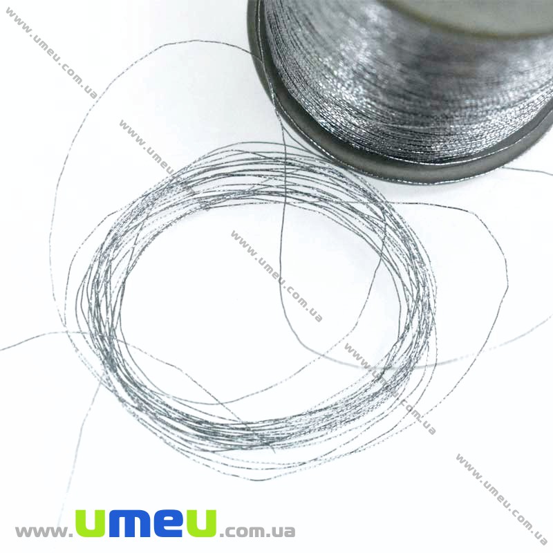 Нитки металізовані 0,1 мм, Сіра (KNT-028188)