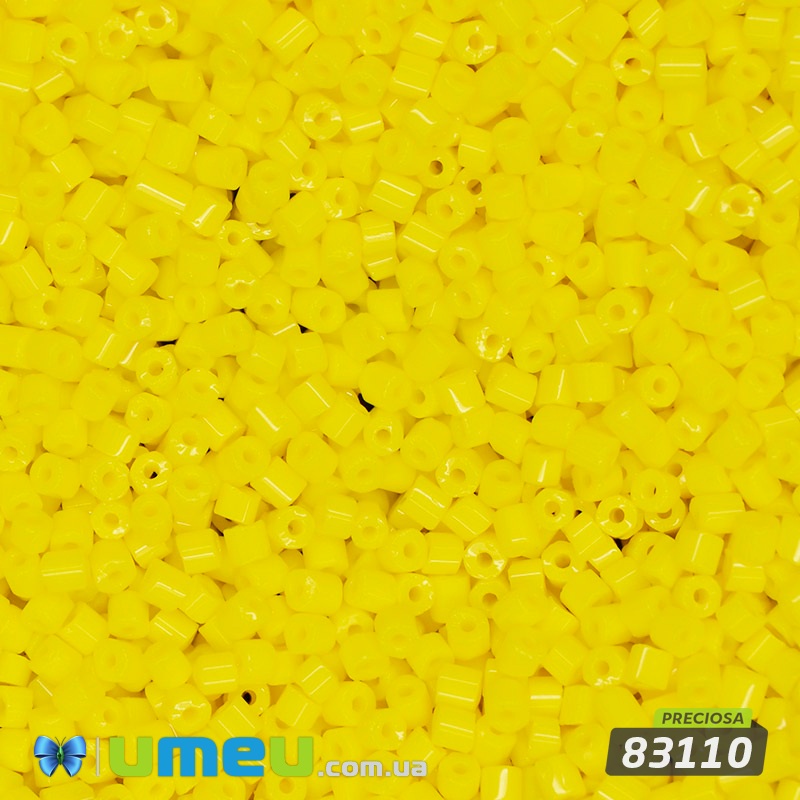 Бісер чеський Рубка 10/0, №83110, Жовтий натуральний (BIS-018320)