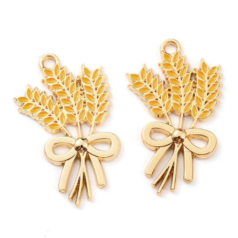 Підвіска метал. Колоски пшениці, 34,5 х20,5 мм, Золото (POD-053520)
