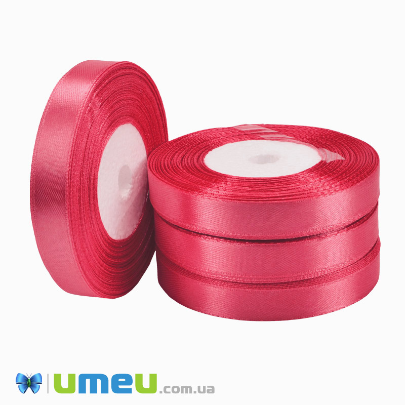 Атласна стрічка, 12 мм, Коралова (LEN-051016)