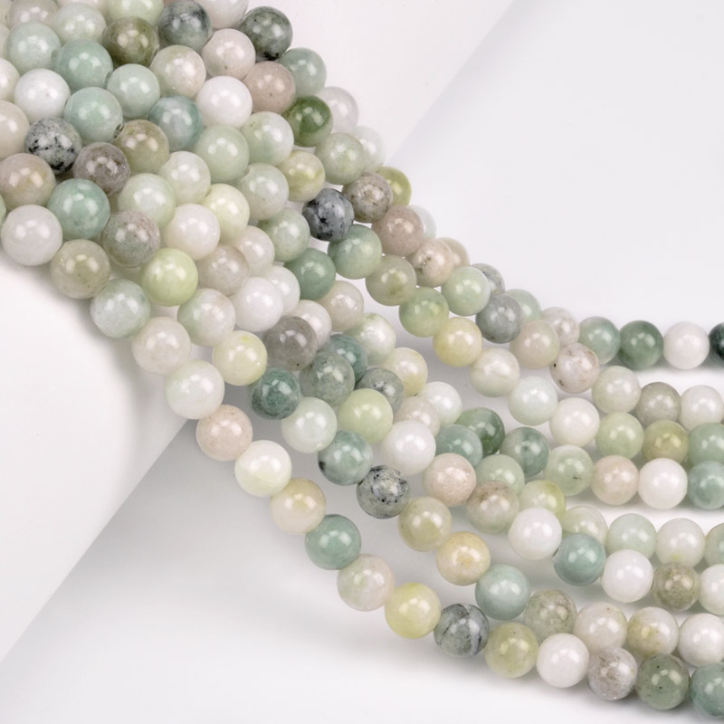 Намистини Мармур, Натур. камінь, 6,5 мм, Круглі (BUS-051730)