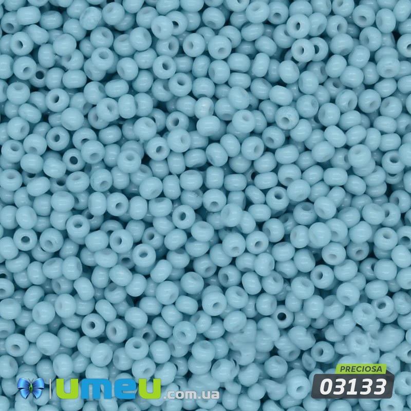 Бісер чеський №247/03133, Блакитний, Натуральний, 10/0 (BIS-014147)