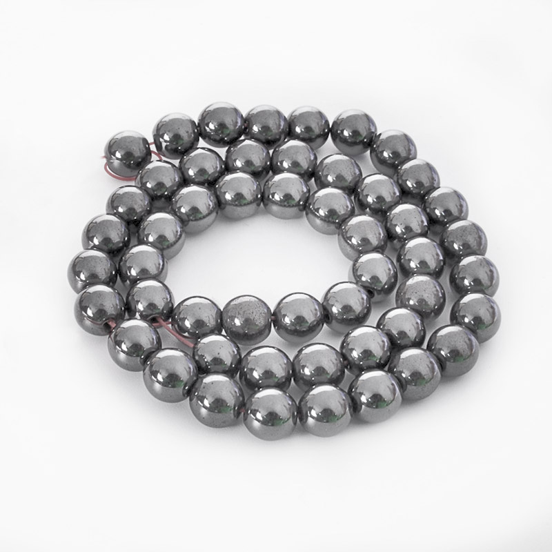 Бусины Гематит, Натур. камень, 8 мм, Круглые (BUS-051662)