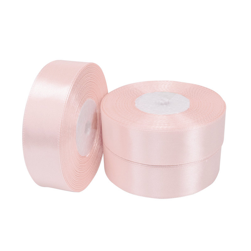 Атласная лента, 25 мм, Персиковая (LEN-056858)