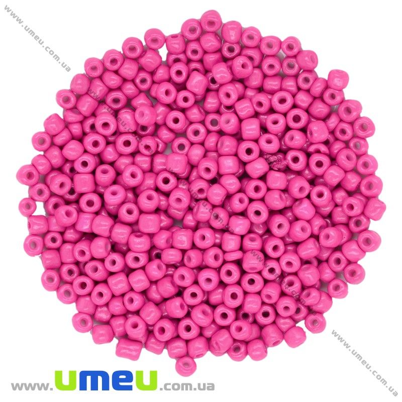 Бісер китайський великий, 6/0, Малиновий натуральний, 4 мм (BIS-015626)