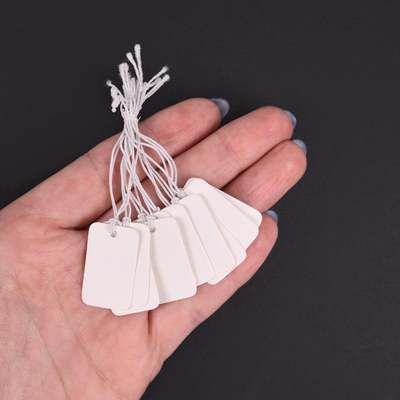 Бирки для подарков, 25х15 мм, Белые (UPK-056259)