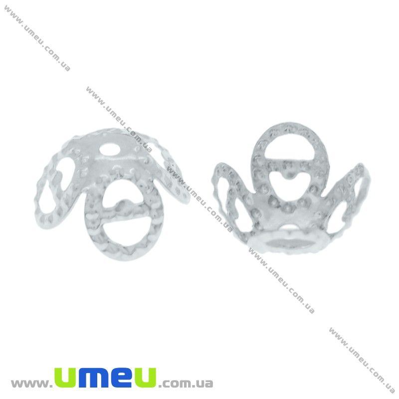 Обіймачі, Світле срібло, 8х5 мм (OBN-020338)